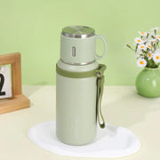 🥤❄️1PCS 600ml 316 stainless steel vacuum insulated bottle, 21oz double-walled insulated cup with dual lids