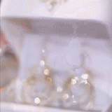 Geometric Multi Layered Circle Flower Earrings