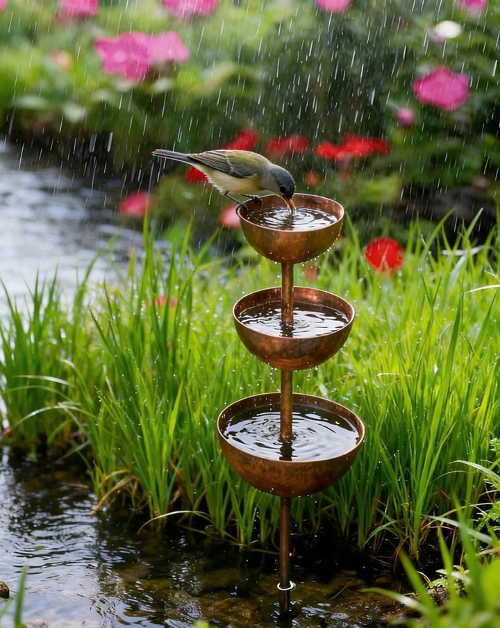🐦Final Hours Flash Sale $14.99!!⚡ Rain Catcher - Plant Support 🌧️Metal Garden Ornament