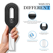 2-in-1 Detangler Hair Brush with Built-In Mist Sprayer