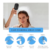2-in-1 Detangler Hair Brush with Built-In Mist Sprayer