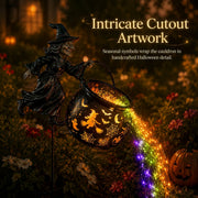 🔥HOT SALE🔥🎃 Halloween Witch Cauldron Garden Light – Magical Outdoor Yard Decor 🧙‍♀️
