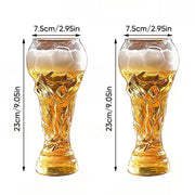 Soccer Trophy Style Beer Glass